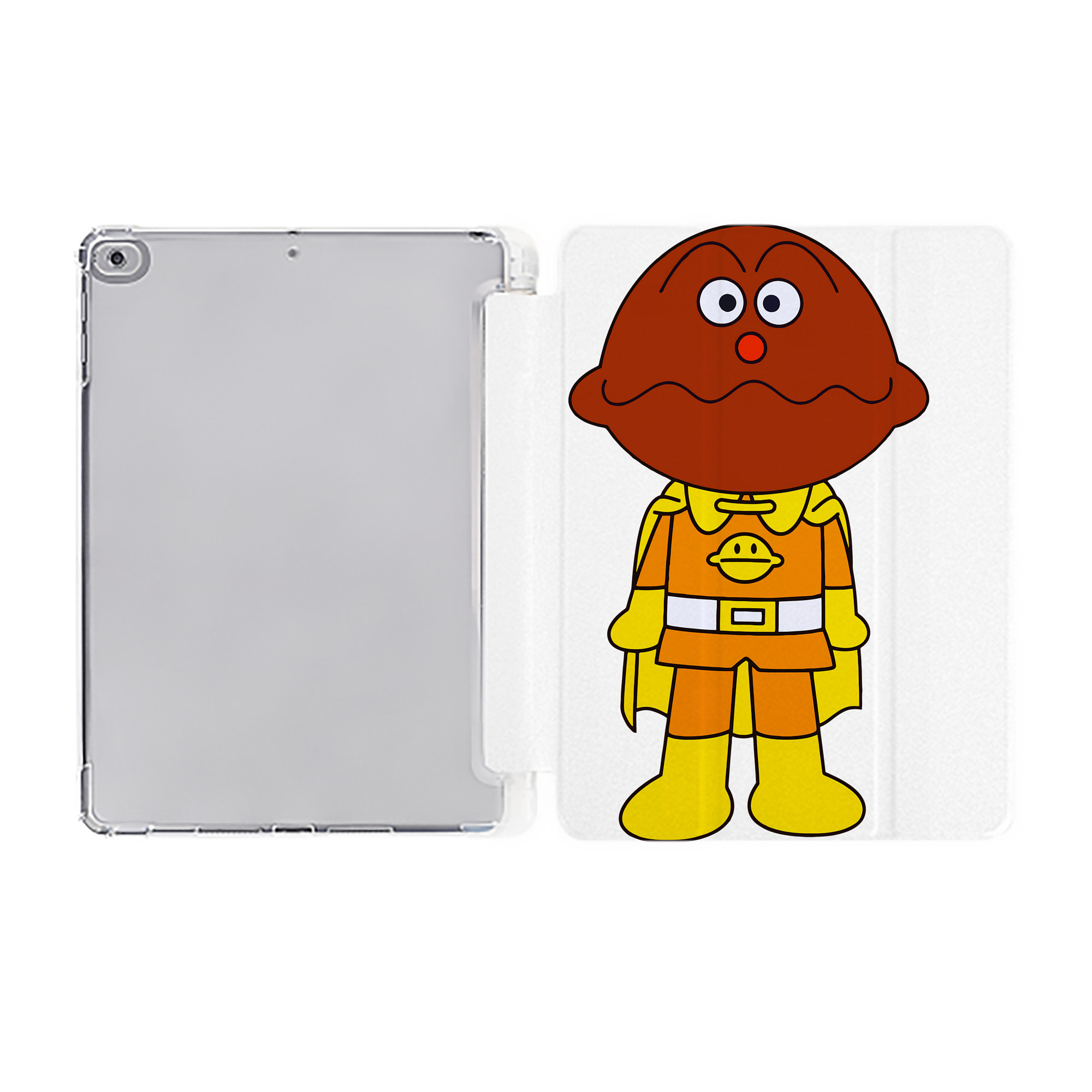 （画像用） アンパンマン Anpanman IPad ケース ペン収納付き 三つ折りスタンド PUレザー×シリコン 対応機種9.5/10.5/10.9インチ